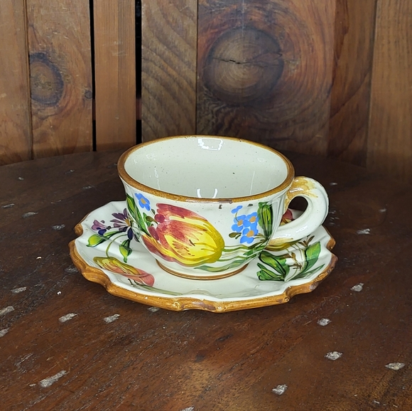 Other - Italian Pottery Cup and Saucer Set